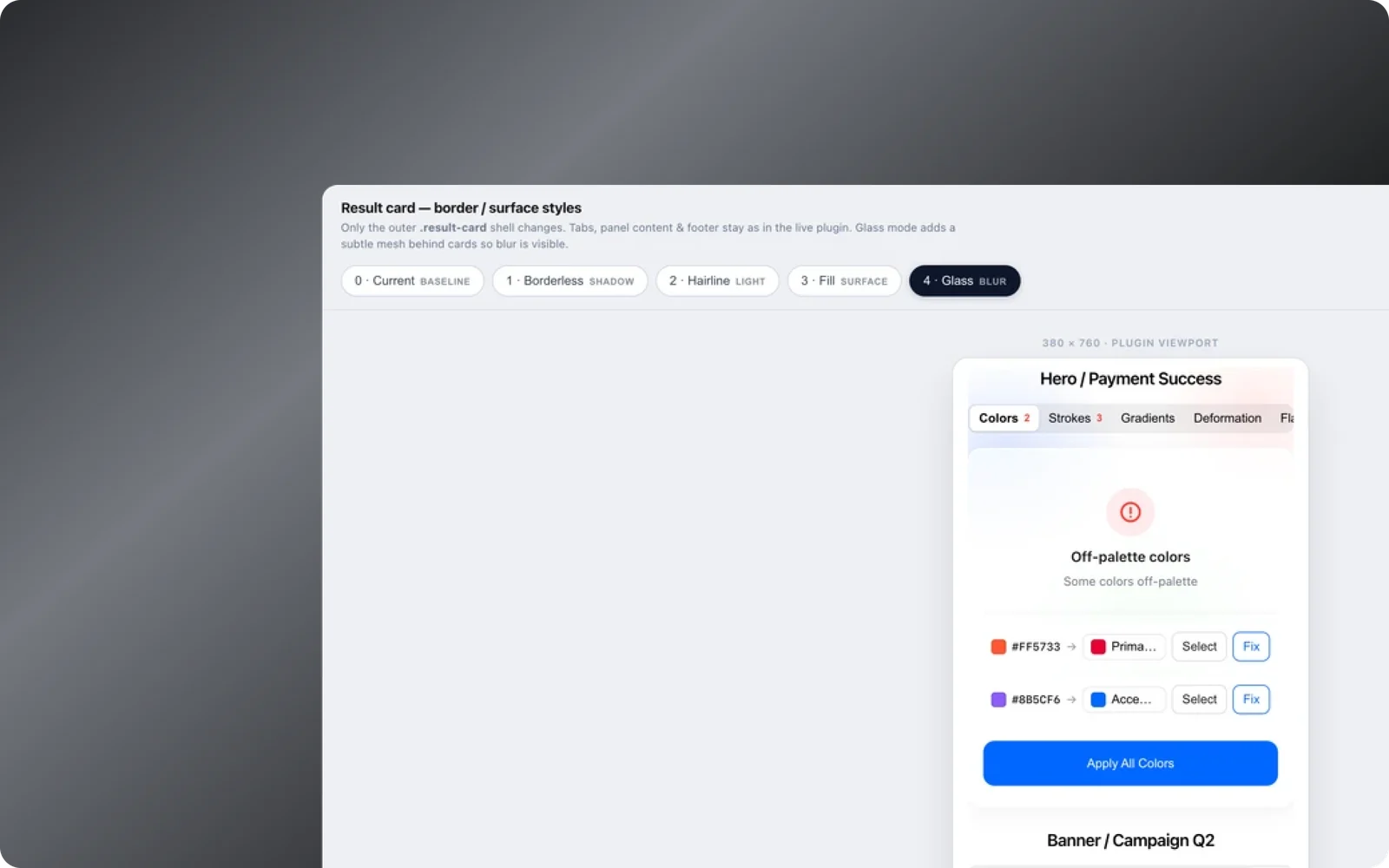 Exploring UI directions for the results page