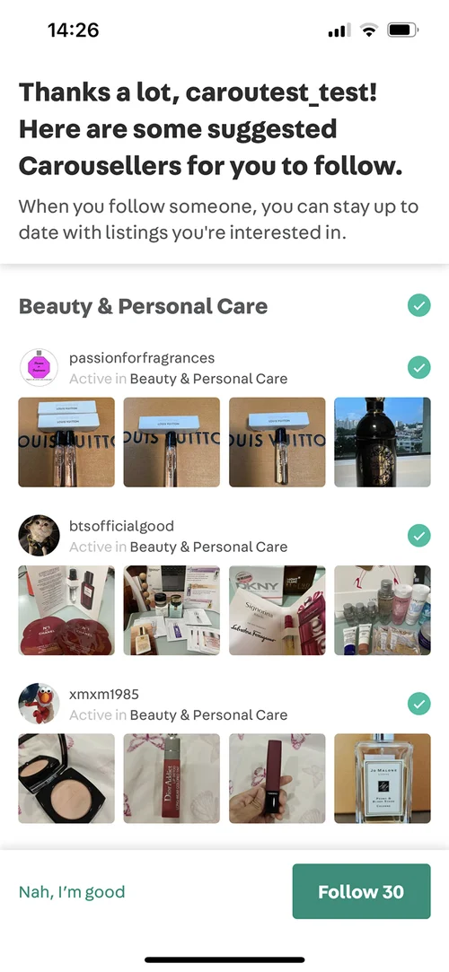 Follow sellers
