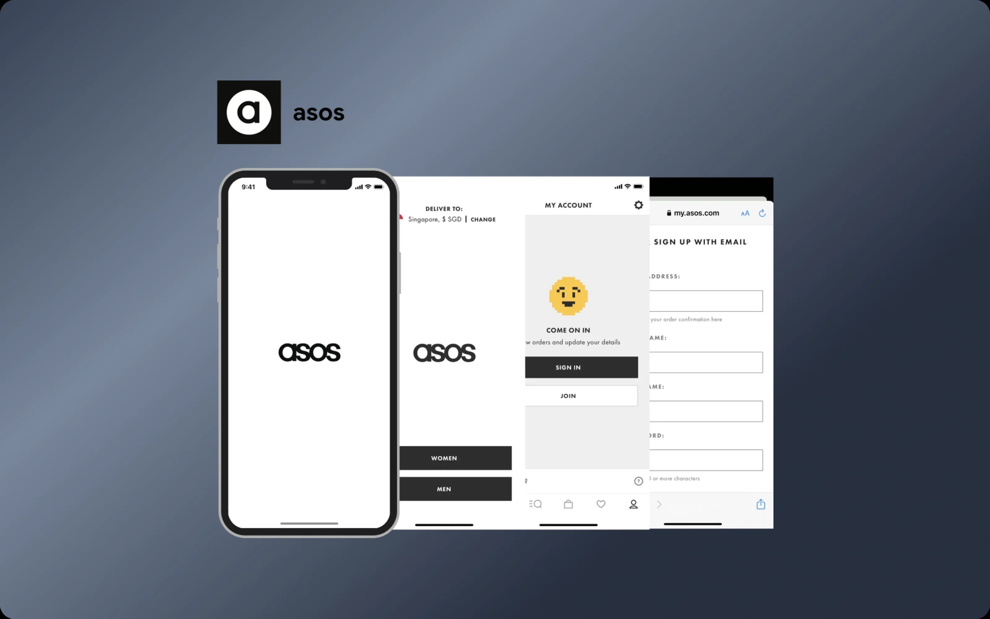 ASOS's sign-up flow