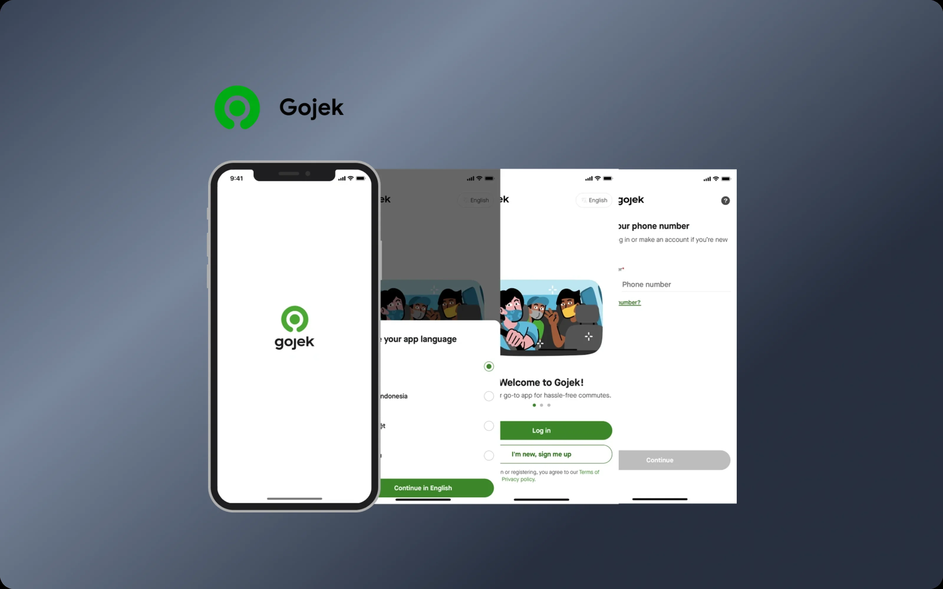 Gojek's sign-up flow