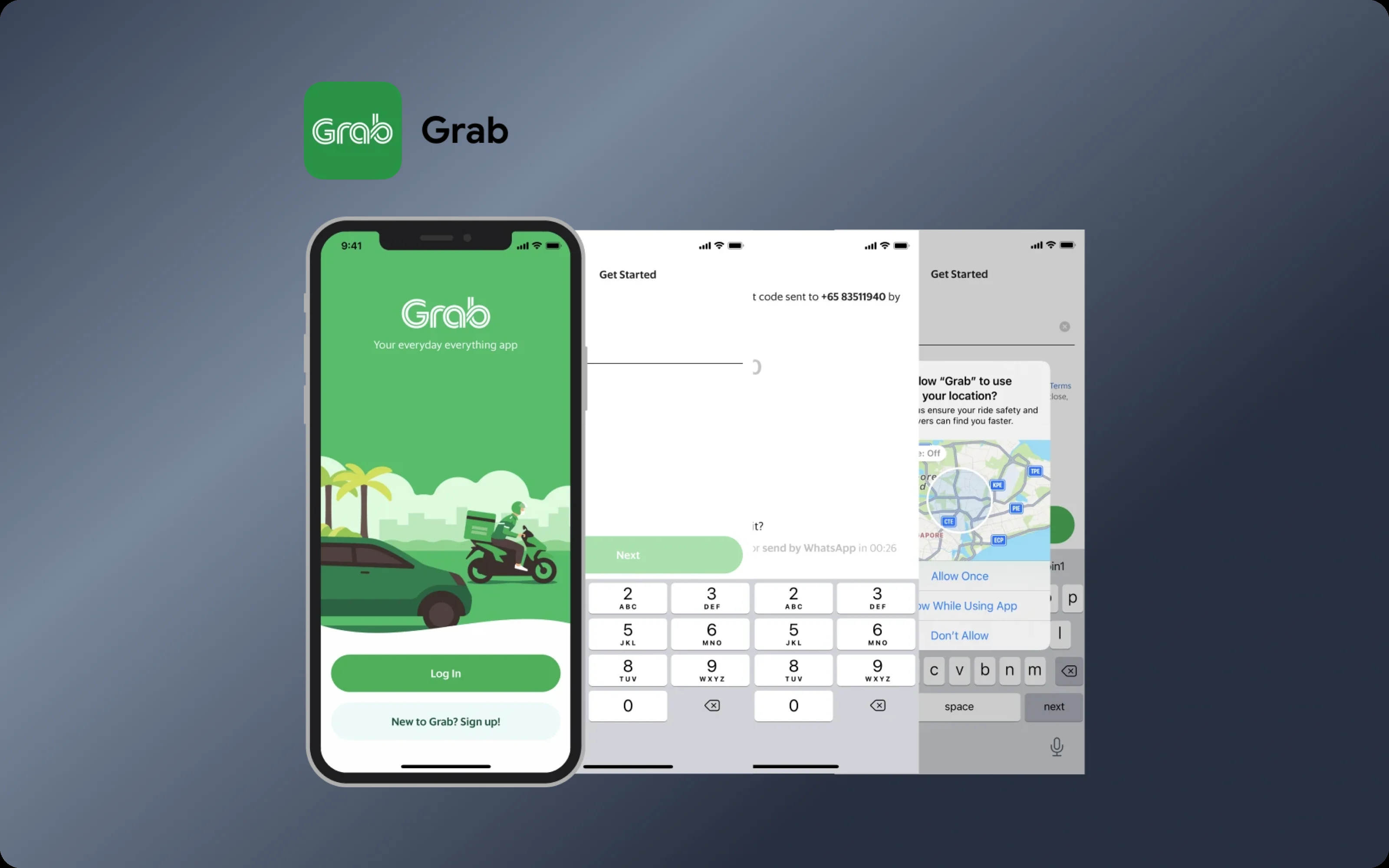 Grab's sign-up flow